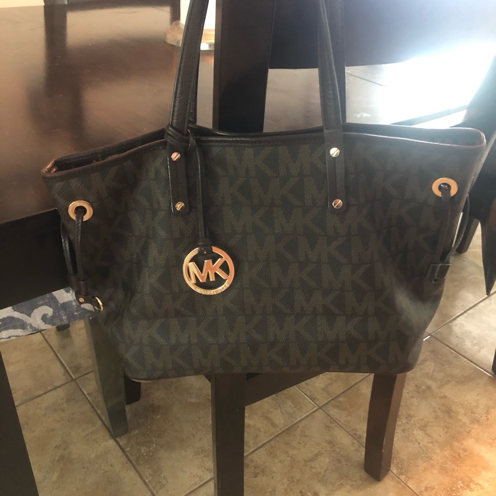 Michael Kors Jet Set Reversible Python Tote - image 1